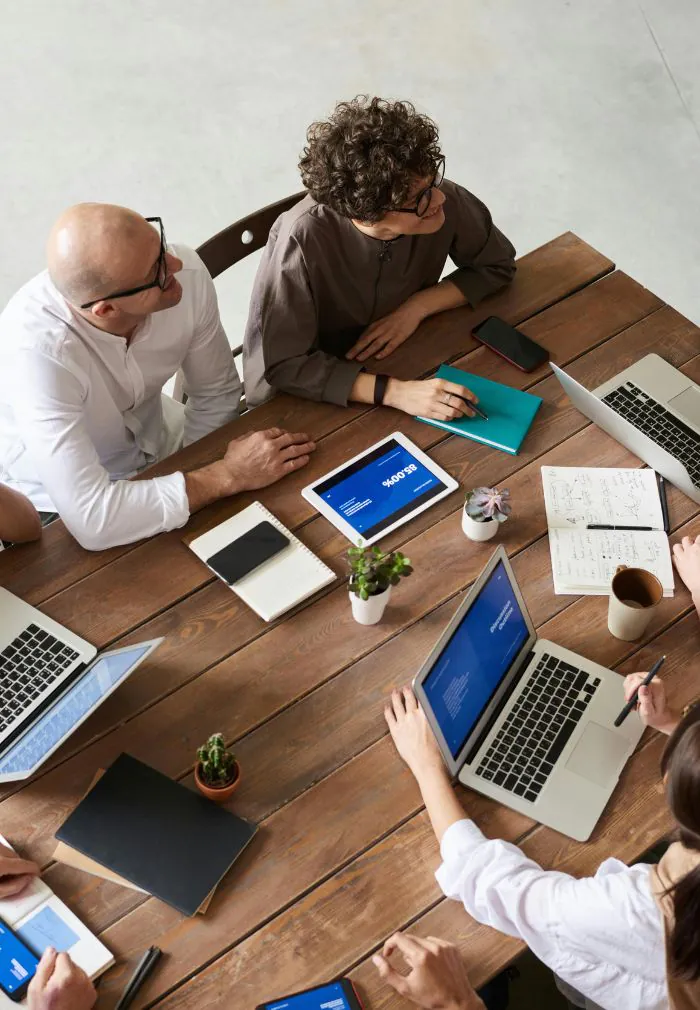 Planning session at a table